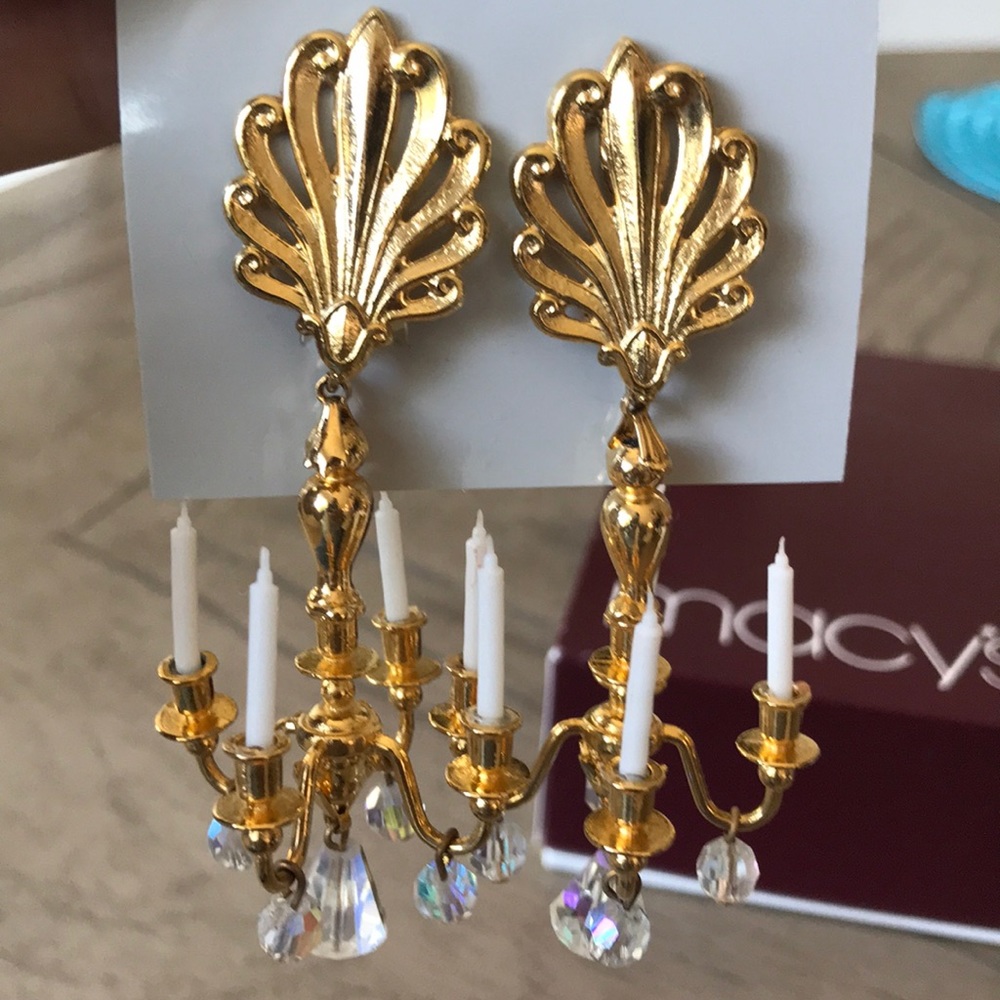 Vintage Richard Serbin Earrings new w/ Macy’s Box